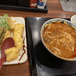 丸亀製麺 - トマたまカレーうどん・イカ天・さつまいも・磯辺揚げ