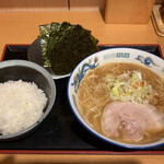 孫鈴舎 - 朝ラーメン　白飯　海苔