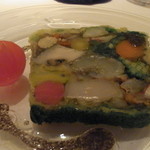 レストラン コバヤシ - カナダ産オマール海老・アワビ・帆立貝を詰めた野菜のテリーヌ