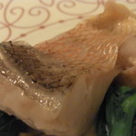 レストラン コバヤシ - 山口県産アマダイの蒸し物、蕪のソース　フキノトウ・菜の花添え