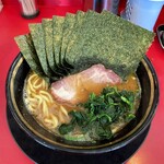 熊田家 - ラーメン800円麺硬め。海苔増し100円。