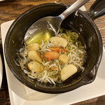 Danke - ・しらすと明太子のアヒージョ 800円
※食べかけで申し訳ない。