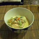 小春橋田野 - 魚と海老のすり身　蟹のクリームソース