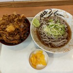 だるまそば 西新宿支店 - ミニかき揚げ丼セット 580円