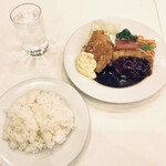 Resutoran Katsura - Aランチ｢イカフライとチキンソテーベーコン添え 」