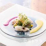 天空のレストラン OGIMI SKY TERRACE - さっぱりと食べやすく、この日は魚と野菜を使いサラダ仕立てに『今日の前菜』※画像は一例です。