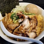 塩そば専門店 桑ばら - スパイシーチキン冷やしカレー和えそば
