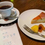 おきな堂 - デザートと珈琲セット(ベイクドチーズケーキ)