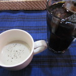 Kokopelli - ランチスープとアイスコーヒー