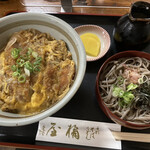 Tachibanaya - 夜セット：カツ丼　＋　割子そば１枚