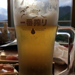 鳴子ホテル - ガン冷えビールは格別❣️