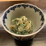 京料理かねき - 胡瓜の雷干しとくらげ・どんこの甘酢和え