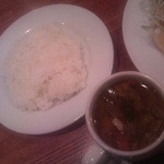 レストラン・サカキ - ランチのスープとライス