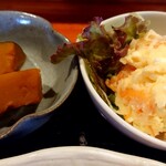 栄夏 - かぼちゃ煮、ポテトサラダ