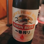 キッチン サカナヤ - 瓶ビール（中瓶）　税込550円 生ビールと同じ価格、コスパ的には瓶ビールかなぁ