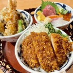 Katsumaru - 彩り３種ミニかご膳　