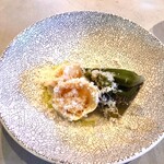 catoe - ◇ジャガイモのカペレッテイ･夏野菜と白茄子のソース白茄子のソースが美味しかった(笑)
      ジャガイモの詰め物にひと工夫欲しいかな、彩りがもう少し。