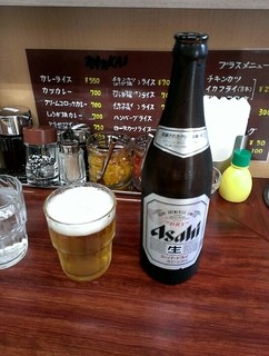 Babanankai - 瓶ビール（スーパードライ、５００円）です。