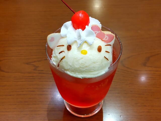ハローキティ　根付　クリームソーダ　メロンソーダ　アイスクリーム　2005年 サンリオ - ハローキティ クリームソーダの通販 by みいい's shop