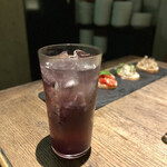 兼次郎 - ・藤枝ハイボール、カナッペ盛り合わせ