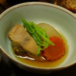 法師温泉 長寿館 - 「煮物」　　鳥・大根煮・花人参・絹さや