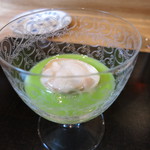 やまぐち - ＜2013.3月＞はまぐりを浮かせて下が新玉ねぎのパンナコッタ