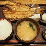 Echigoya Kamemaru - 縞ホッケ焼定食 + 米大盛り