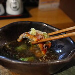 牛若丸 - 刺身のワサビを載せて