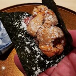 恵比寿 うしみつ - 雲丹ゆっけドッグ 淡雪塩