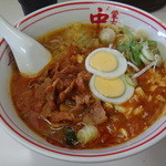 蒙古タンメン中本 - 冷やし五目蒙古タンメン（スープ）