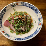 遊酒食堂 宇都宮 - ハガツオのタタキ おろしポン酢添え(推定700円)