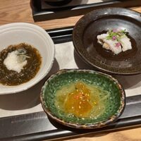 鮨 あさひ - 「本日の先付け　酢の物　お造り」