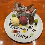 luca - デザート盛り合わせ　無理を言って作って頂きました。チョコムースが濃厚で美味しい！