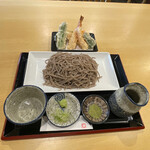 Teuchi Soba Daichi - 天せいろ 1,400円　大盛 +350円　生わさび +100円