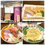 Sushi Kurosaki - 特上海鮮丼(雲丹イクラ抜き)、マグロカツ、ワカサギの天ぷら