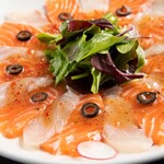 Whimsical fresh fish carpaccio