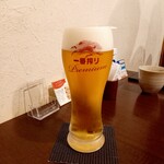 日本料理 まるやまかわなか - ビール 605円