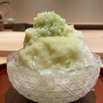 江戸焼肉 - 夕張メロンのカキ氷