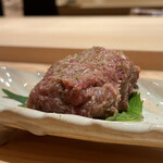 江戸焼肉 - おはぎ　状の肉寿司