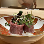 江戸焼肉 - サーロインハーブ巻き