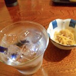 てんぺい - 「芋焼酎 からり芋 グラス」(¥450-税込)です。思わず笑顔、にんまり。酒呑みなのよねぇ~好きなのよねぇ~。