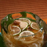 日本料理 幸庵 - 冷や麦 松茸バージョンアップ