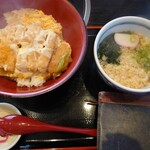 釜揚げうどんやしま - カツ丼とミニハイカラわかめうどんセット