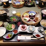 稲取東海ホテル湯苑 - 朝食…こんなに沢山のおかず～デザートはマンゴープリン♪