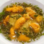 レストラン・モリエール - Menu Terroir：前菜（積丹産ウニと秋田産ジュンサイのゼリー寄せ）