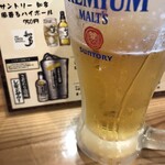 ダイニング 一歩 - 先ずは生ビールです。♪