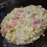 Okonomiyaki Yakisoba Fuugetsu - 焼き始め