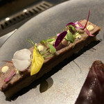 北海道焼肉 北うし - 自家製生ハムセシーナ、知床和牛テール肉のリエット