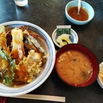 秋月そば - 味噌天丼