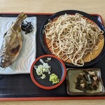 手打ちそば　かつら - ますの塩焼と一合そば